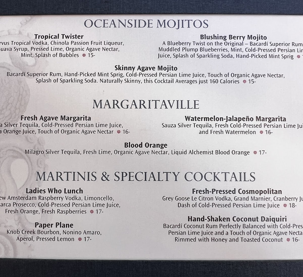 Latitudes - Delray Sands Resort Menu - Image 6